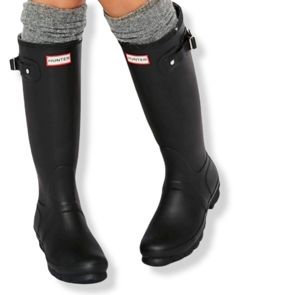 Hunter Shoes - HUNTER Black Tall Rubber Rain Boots